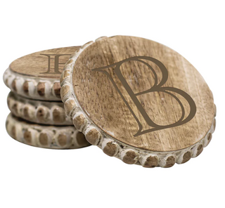 Initial Beaded Coaster B