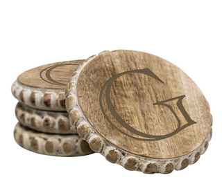 Initial Beaded Coaster G
