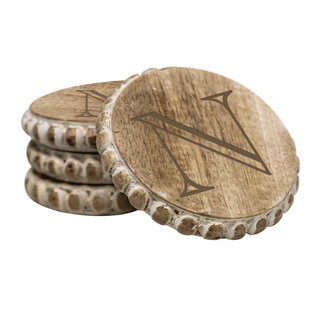 Initial Beaded Coaster N