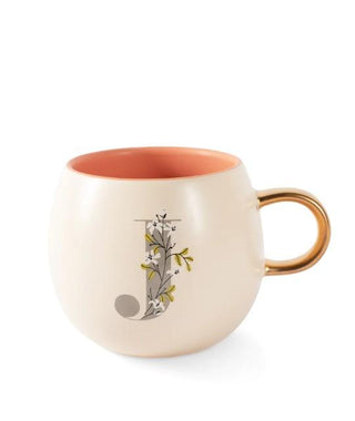 Initial Floral Mug (More Letters)