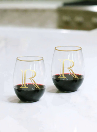 Initial Wine Glass Set (More Letters)