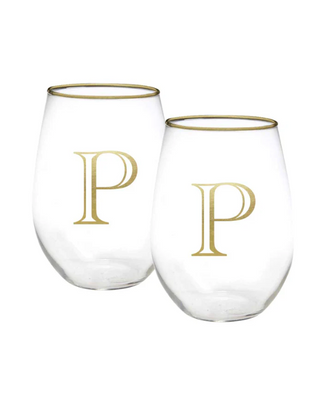 Initial Wine Glass Set (More Letters)