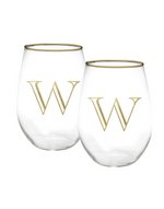 Initial Wine Glass Set (More Letters)