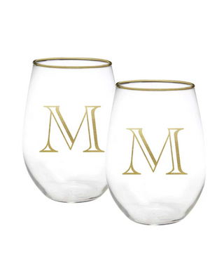 Initial Wine Glass Set (More Letters)