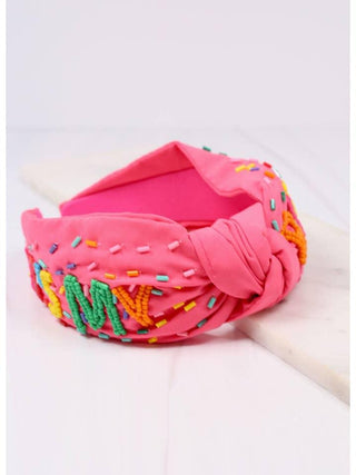 It's My Birthday Headband Pink