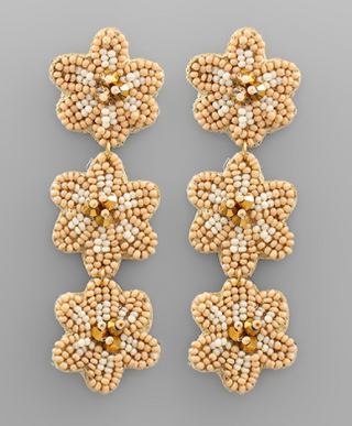 Ivory Drop Flower Earring