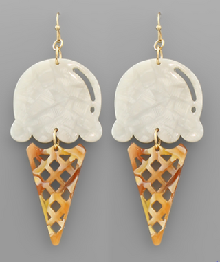 Ivory Ice Cream Earring