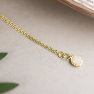 Ivory Palm Coin Necklace