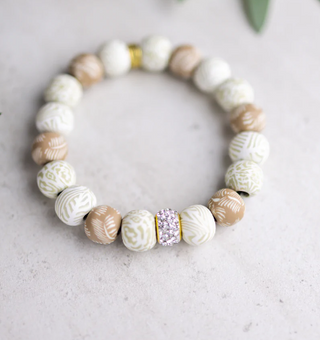 Ivory Palm Crystal Bracelet