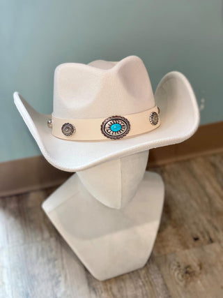 Ivory Rhinestone Chain Hat