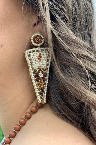 Ivory Triangle Earring