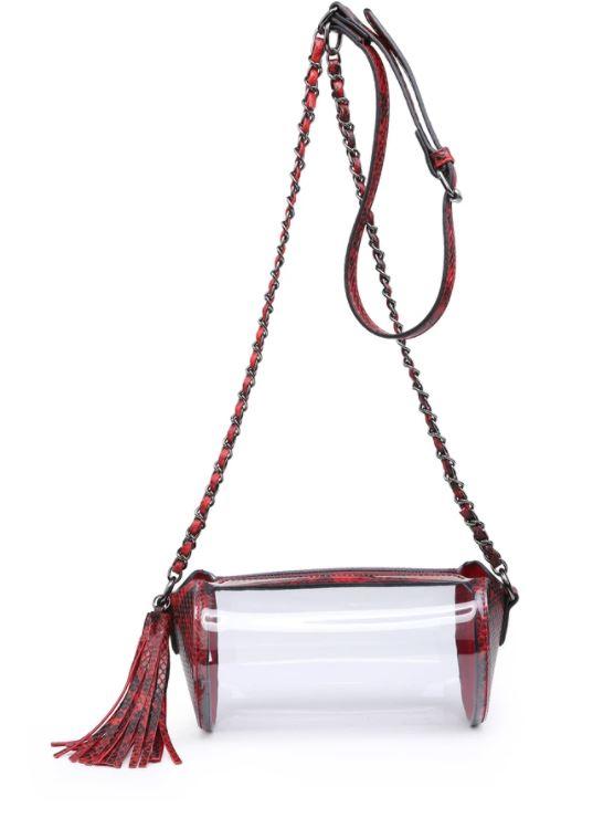 Ivy Clear Crossbody Red/Black