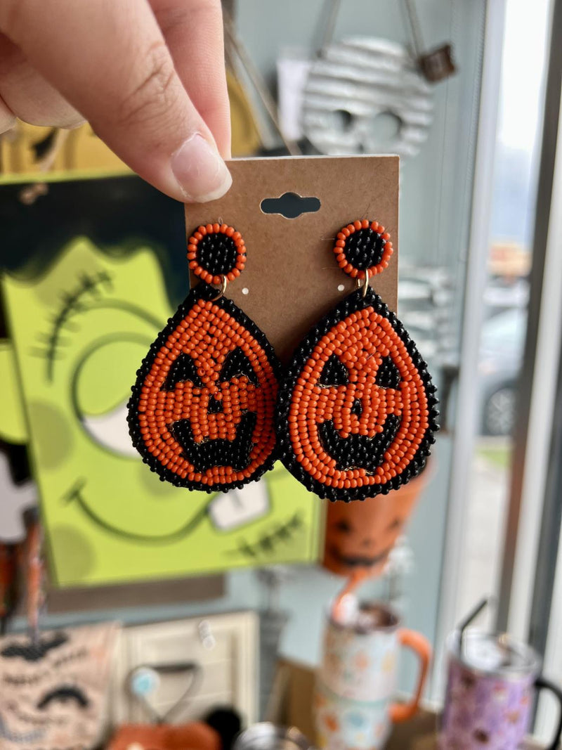 Jack-o-lantern Earrings Orange