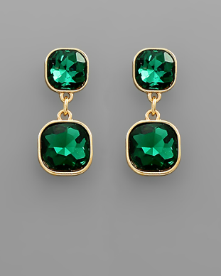 Janice Earrings Emerald