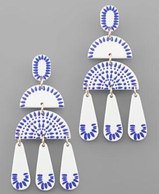 Jemma Teardrop Earrings Blue