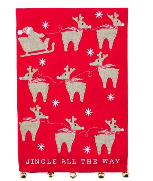 Jingle Reindeer Dish Towel