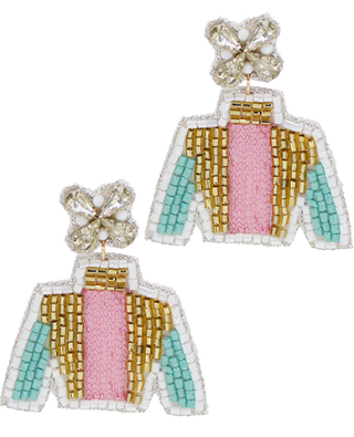 Jockey Beaded Earrings Pink Multi