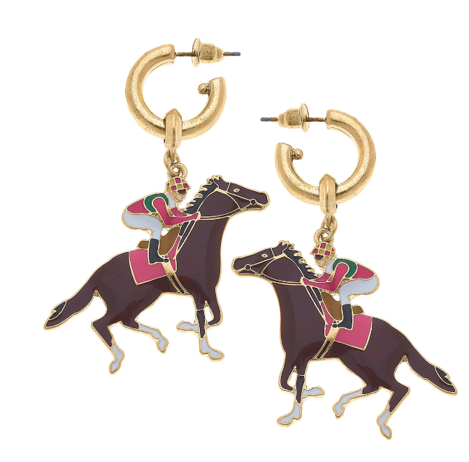 Jockey Horse Earring