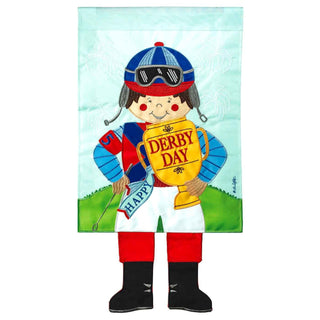 Jockey The Winner Garden Flag