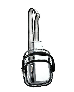 Jolene Clear Sling Bag Black