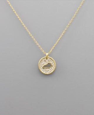 KY Crystal Coin Necklace
