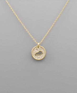 KY Crystal Coin Necklace