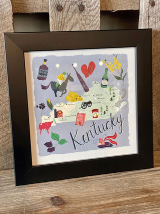 KY Home State Print 8x8
