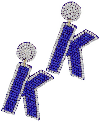K -Game Day Earrings Blue