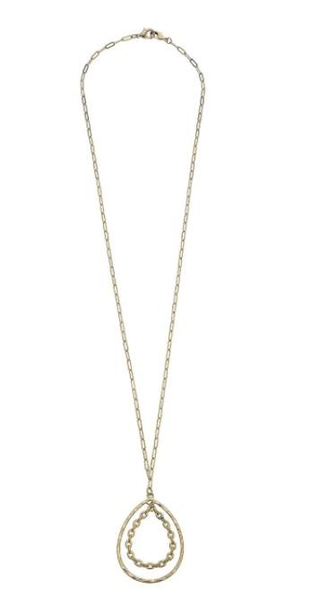 Kat Gold Paperclip Neckalce