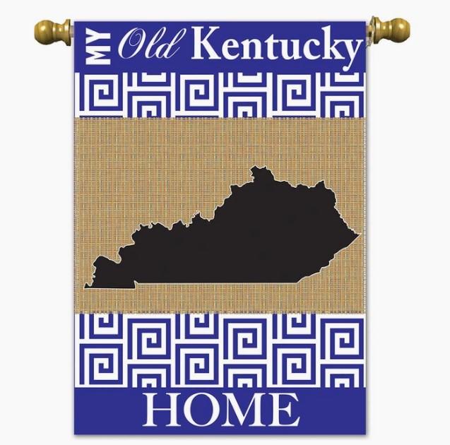 Kentucky Burlap Garden Flag