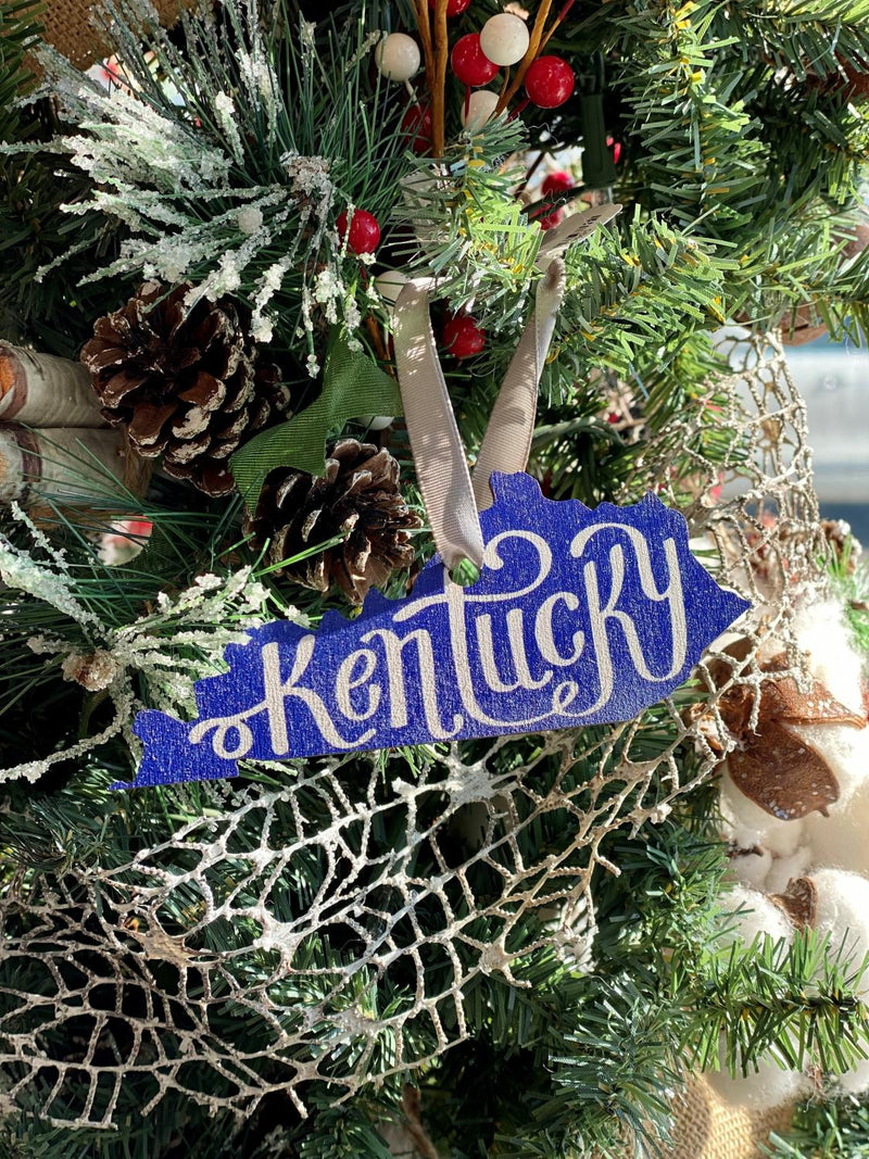 Kentucky Script Ornament Blue