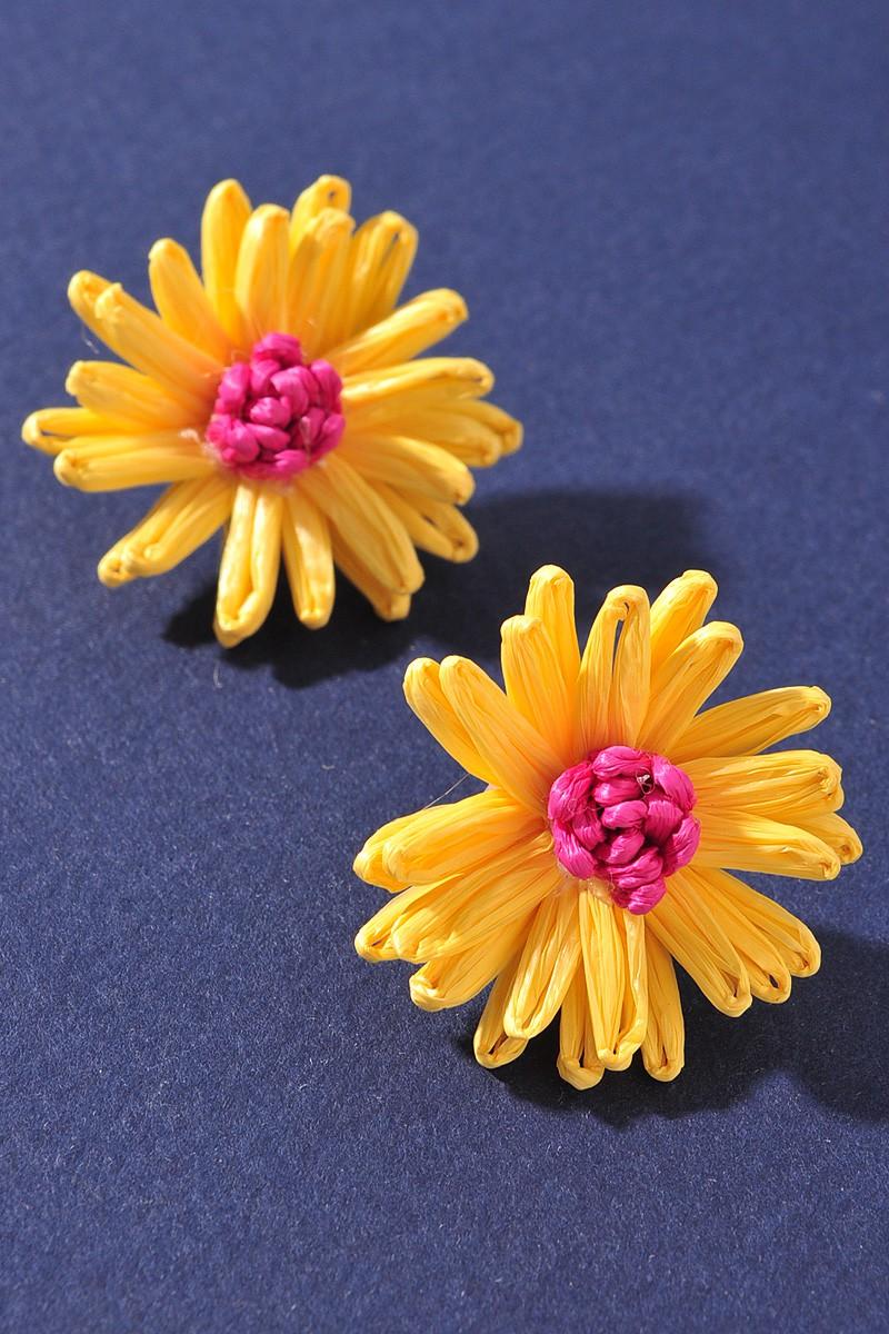 Kenya Stud Earrings Yellow