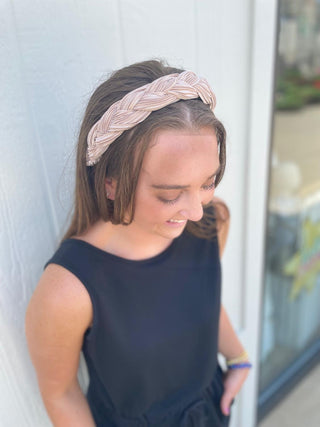 Khaki Braided Headband