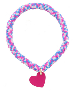 Kids Pink/Blue With Heart Bracelet