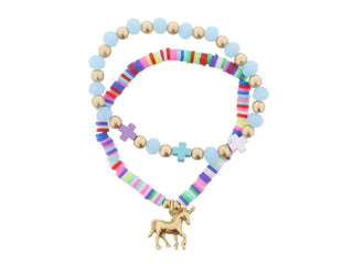 Kids Unicorn Charm Bracelet Set