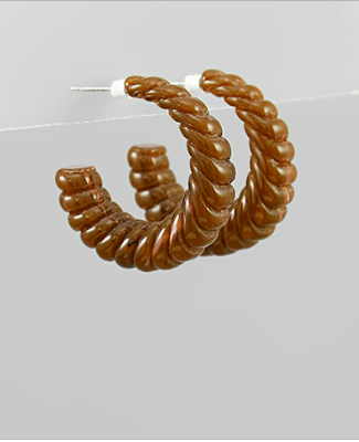 Krista Hoop Earring Brown