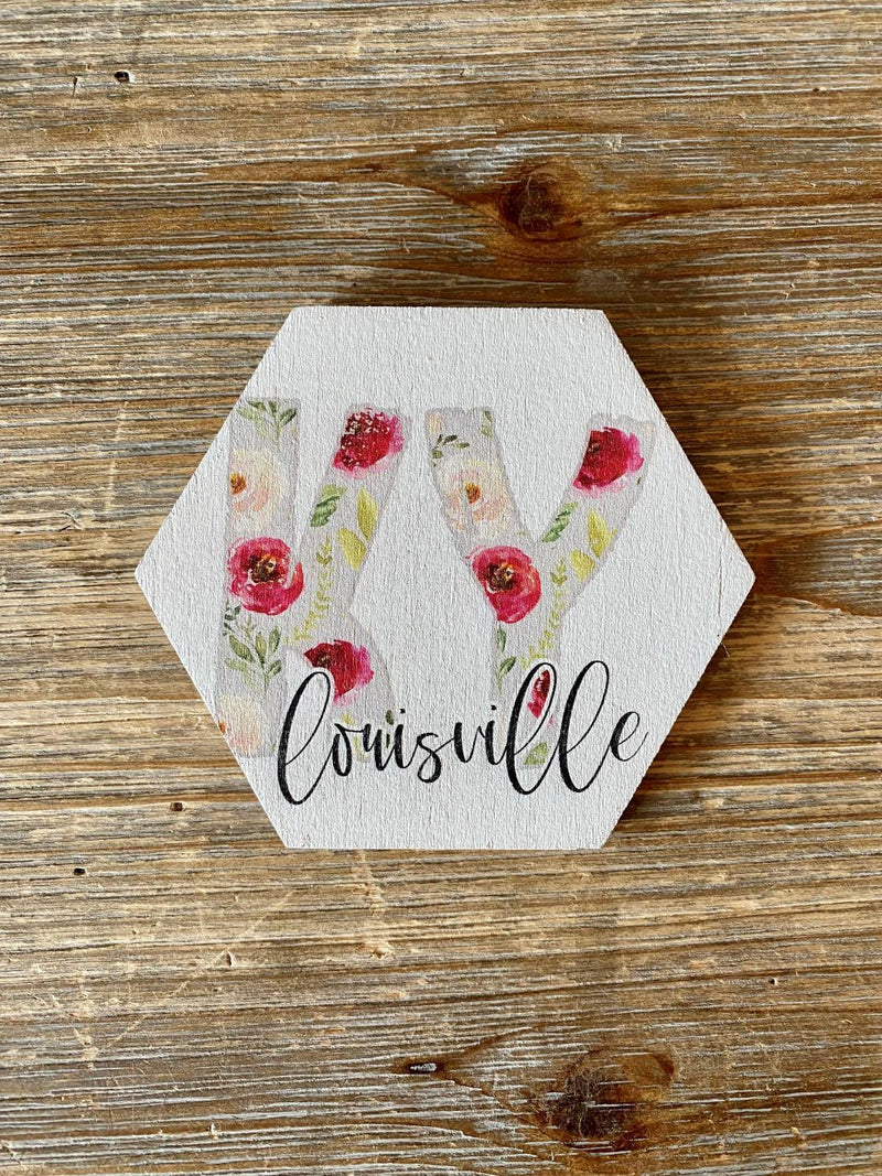 Ky Floral Intial Coaster