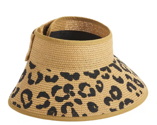 LEOPARD BOW VISOR TAN