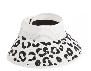 LEOPARD BOW VISOR WHITE