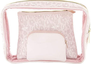 LEOPARD NESTING POUCHES BLUSH