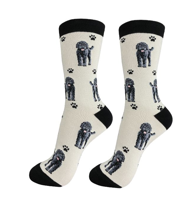 Labradoodle Socks Black