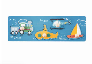 Land Air Sea Wood Knob Puzzle