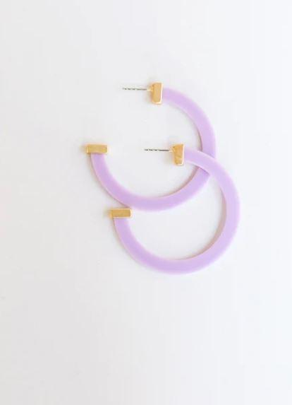 Large Lilac Acrylic Hoop