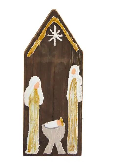 Large Nativity Reclaimed Plaque