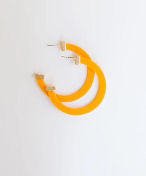 Large Orange Acrylic Hoop
