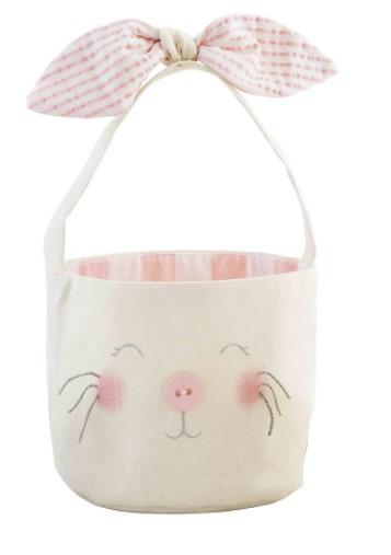 Large Pink Bunny Basket