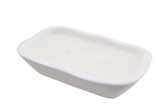 Large White Dough Bowel Candle