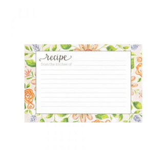 Lattice Floral Recipe Cards