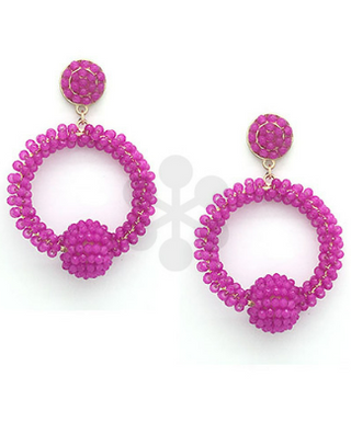 Layla Earrings Fuschia