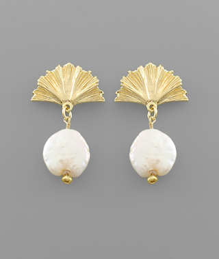 Leaf Pearl Earring